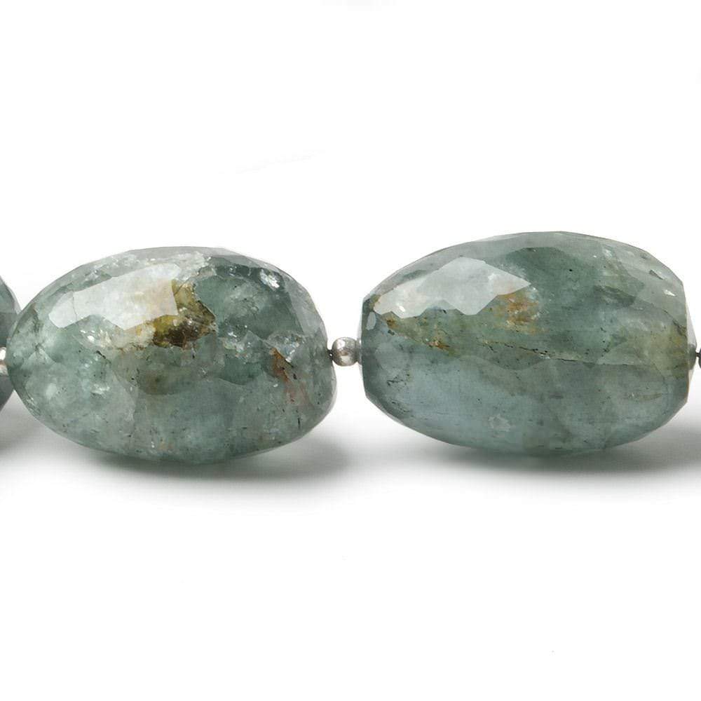 18x12-25x16mm Moss Aquamarine faceted nugget 15.5 inch 19 Beads