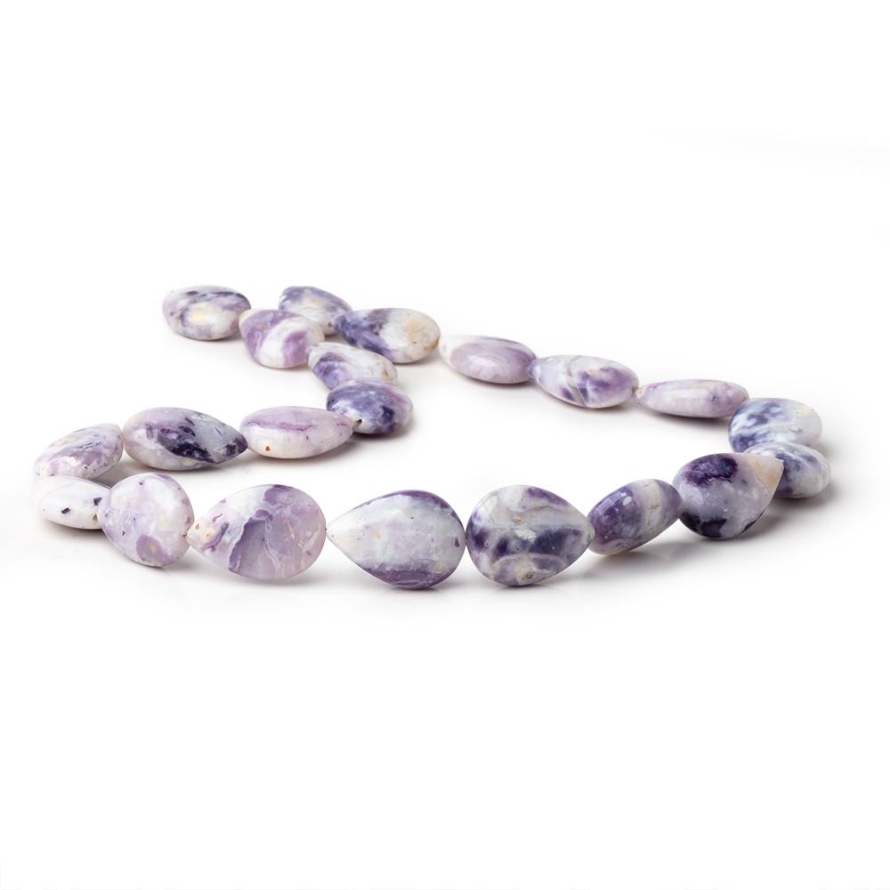 18x13.5-22x15mm Morado Purple Opal Plain Pear Beads 17 inch 21 pieces AA