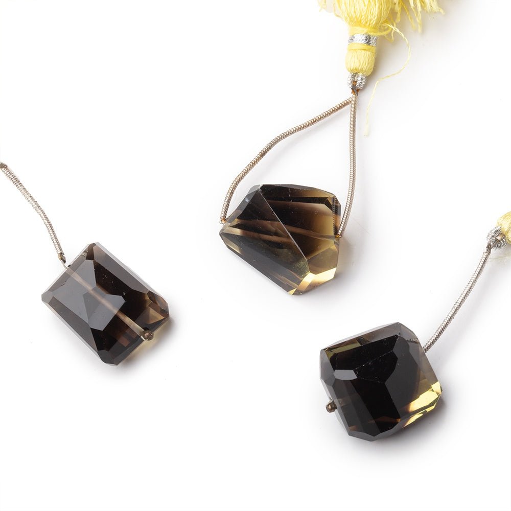 19-22mm Bi Color Quartz Faceted Nugget 1 Focal Bead