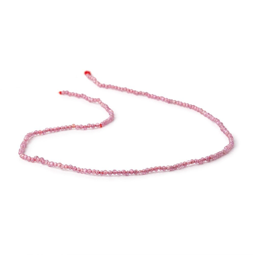 1.9mm Ruby Micro Faceted Rondelle Beads 12.5 inch 230 pieces A