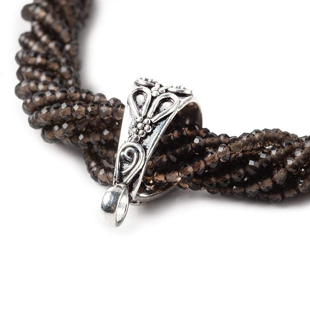 19x10x6mm Antiqued Sterling Silver Bail