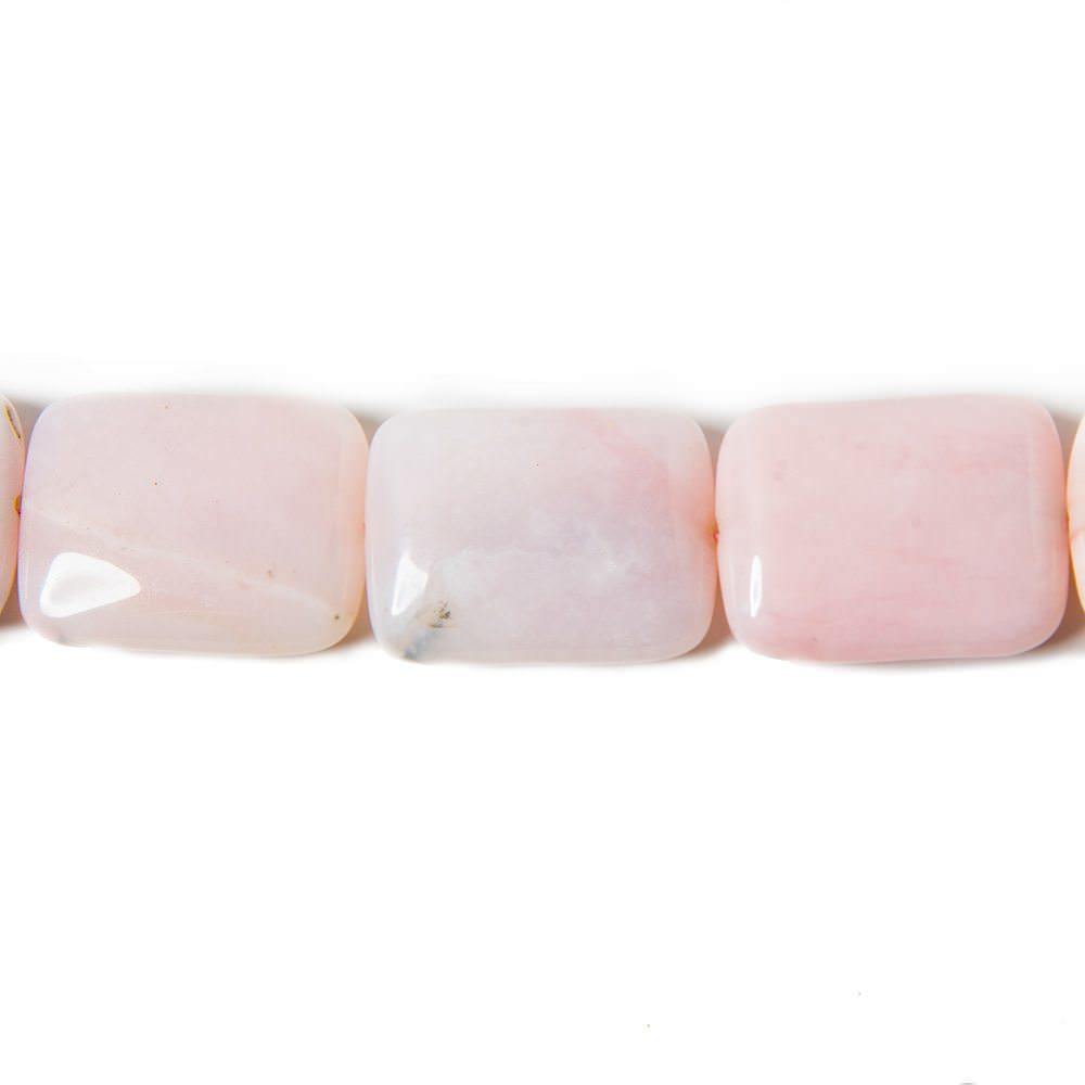 19x14-20x15mm Dendritic Pink Peruvian Opal plain rectangle 11.75 in 15 beads