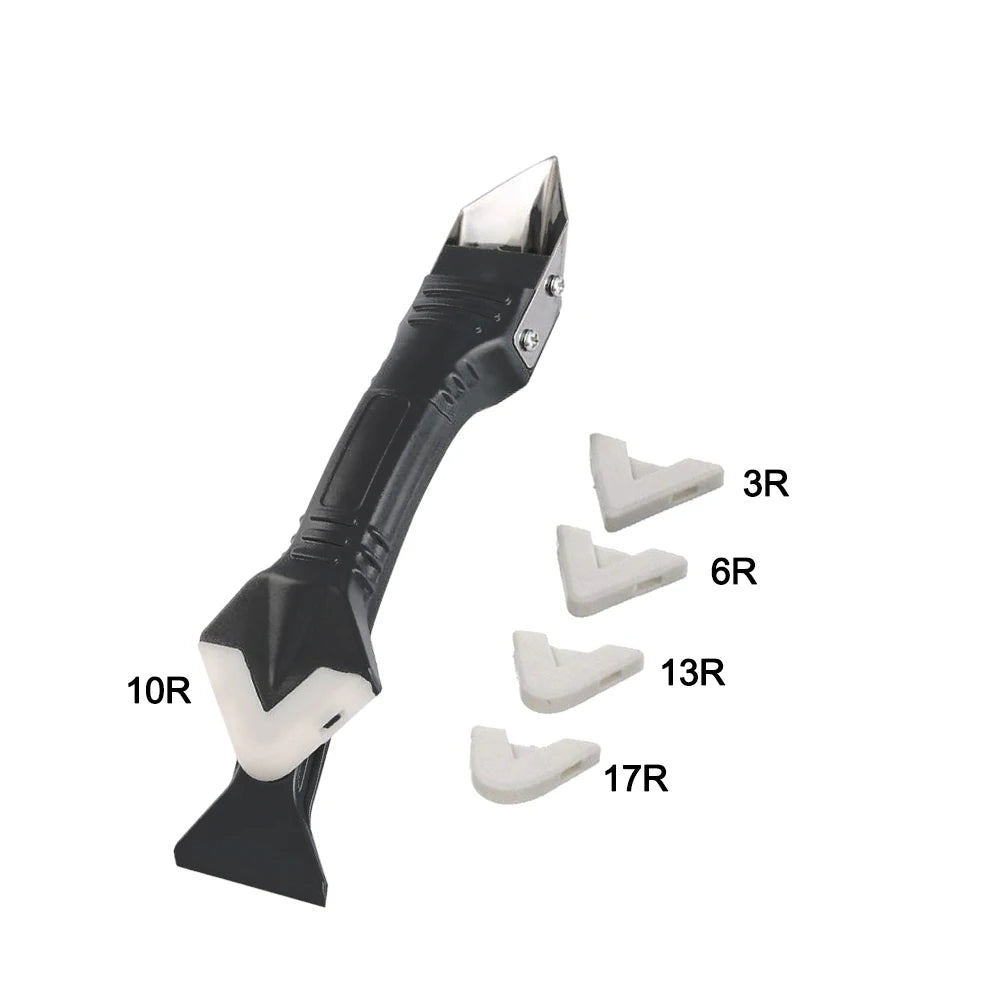 5 in 1 Silicone Scraper Sealant Smooth Remover Tool Set Caulking Finisher Smooth Grout Kit Floor Mould Removal Hand Tools Set