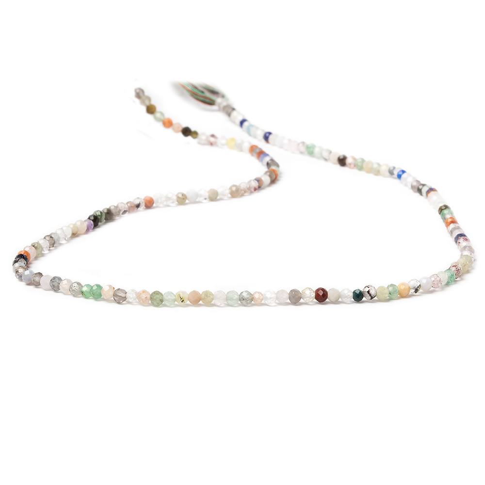2-2.5mm Multi Gemstone Micro Faceted rondelle beads 13 inch 175 pieces