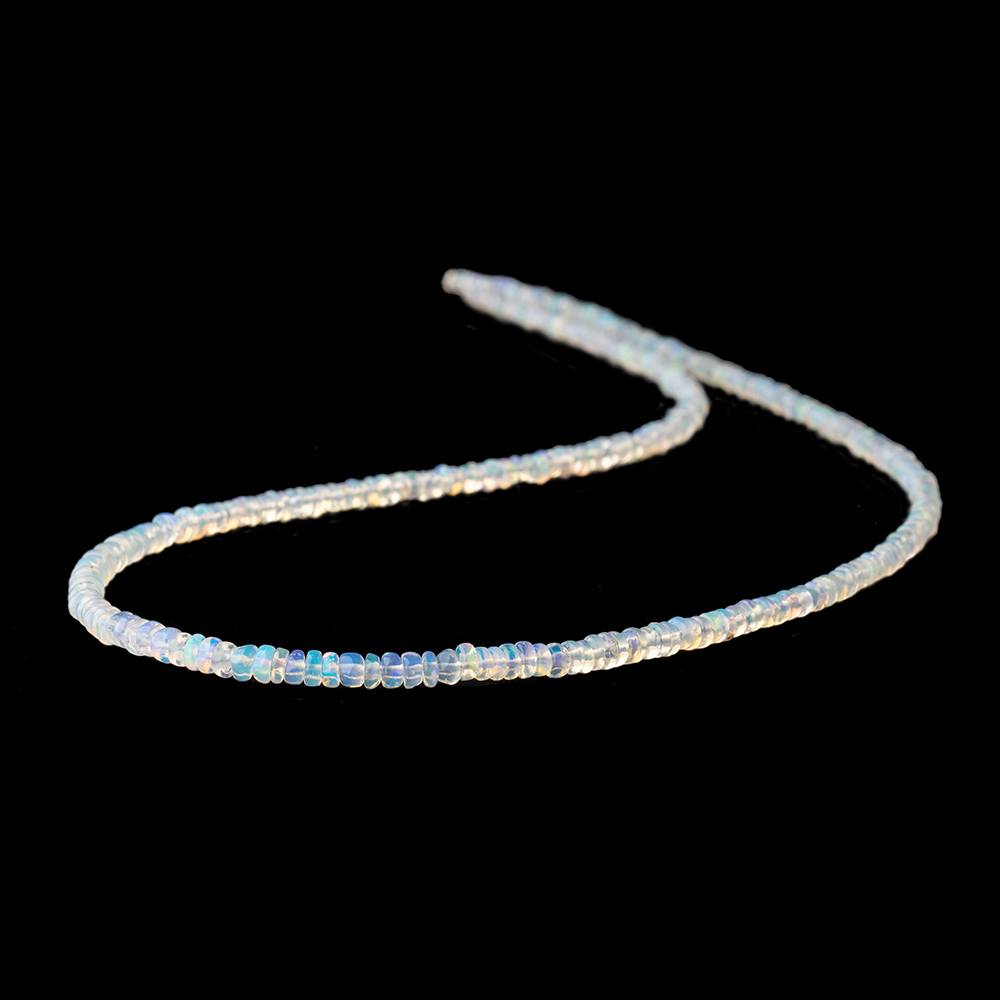 2-3.5mm Pale Ethiopian Opal Plain Rondelle Beads 18 inch 280 pieces