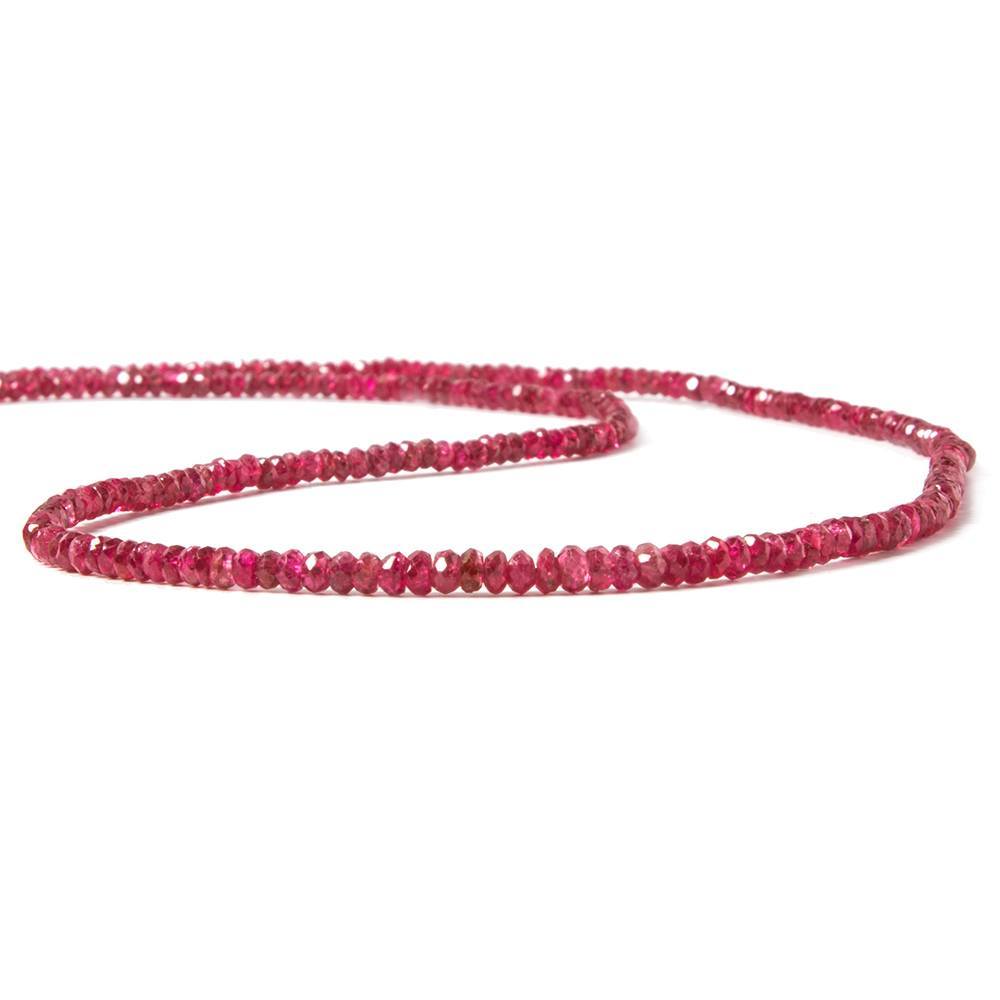 2-3mm Candy Apple Red Spinel faceted rondelle Beads 18 inch 295 pieces AAA
