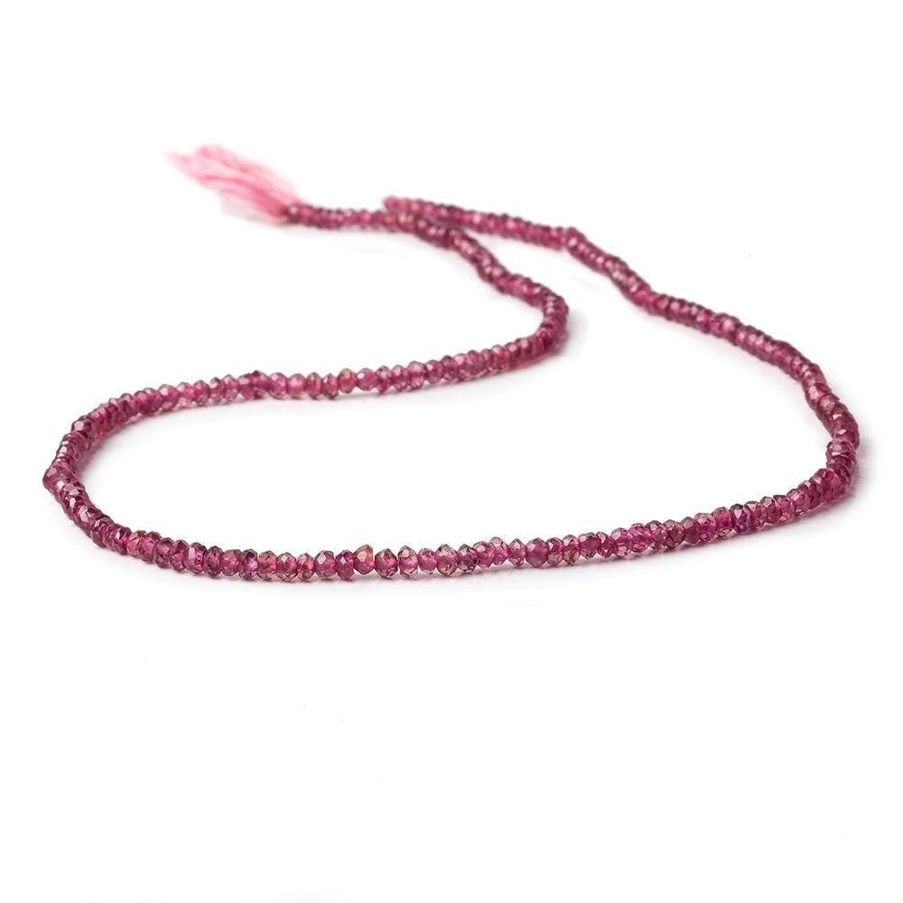 2-3mm Rhodolite Garnet faceted rondelle Beads 14 inch 160 pieces
