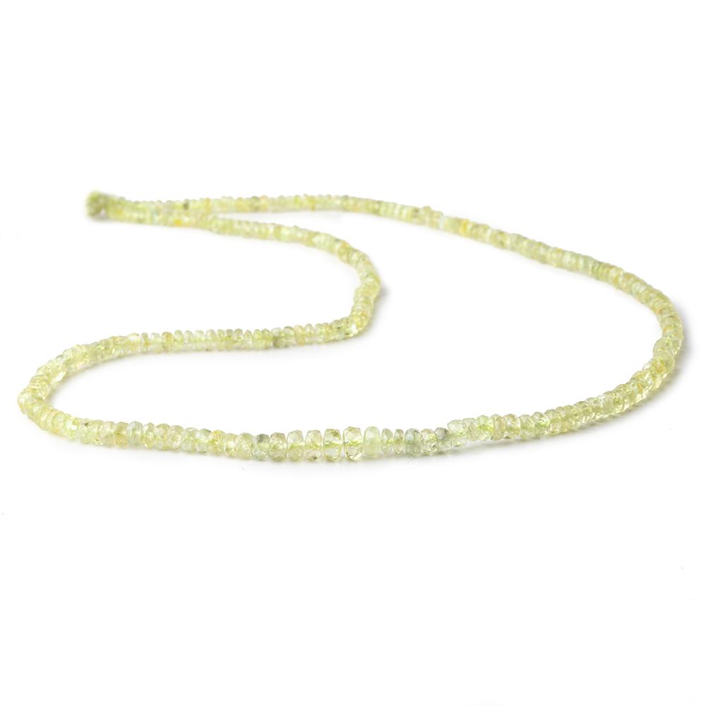 2-4.5mm Cat's Eye Chrysoberyl Faceted Rondelles 18 inch 300 Beads