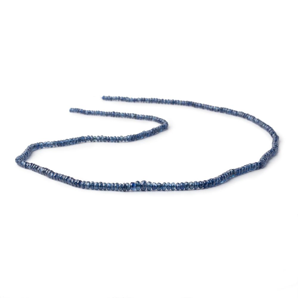 2-4mm Blue Sapphire Faceted Rondelle Beads 15.5 inch 245 pieces