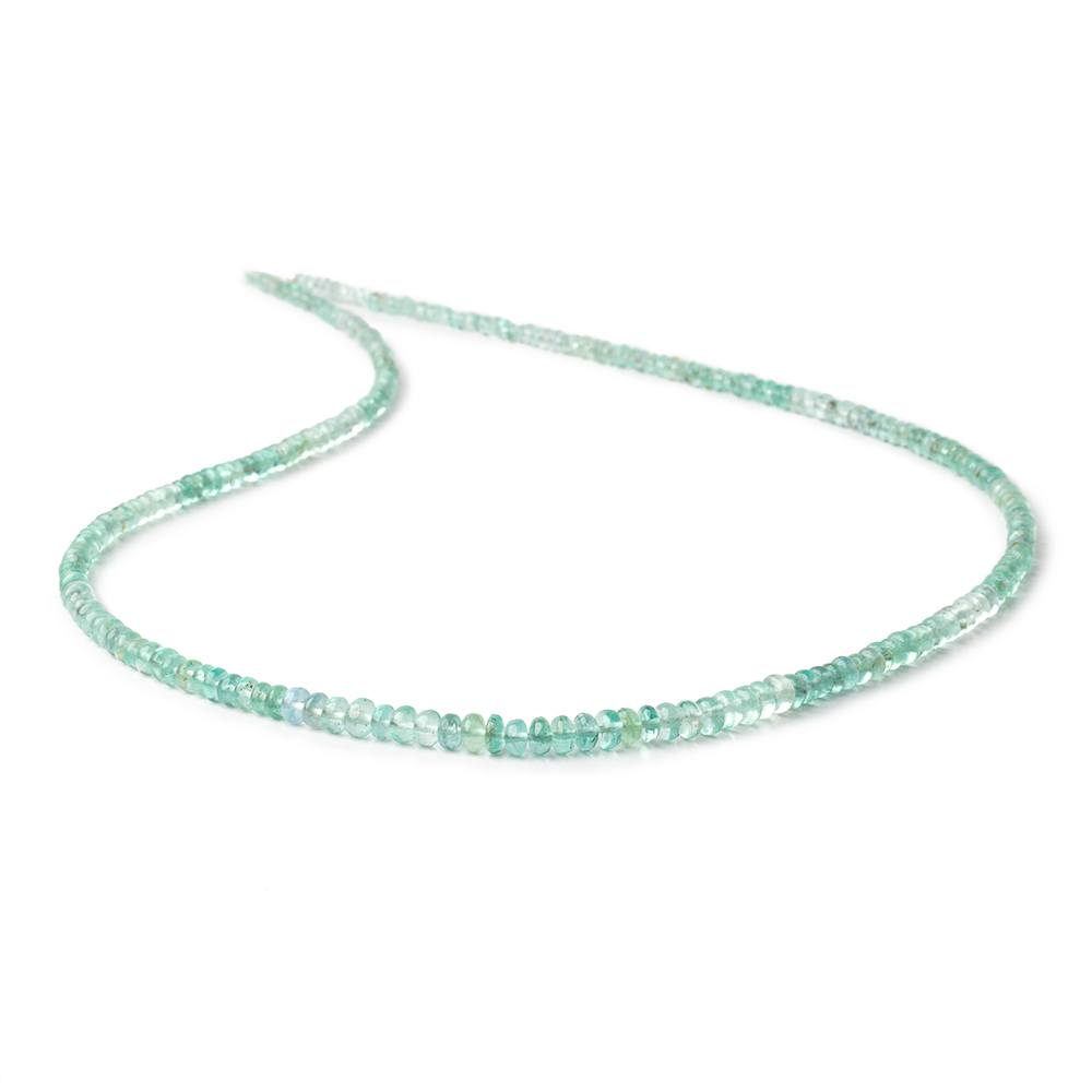2-4mm Emerald Plain Rondelle Beads 17.75 inch 230 pieces AAA