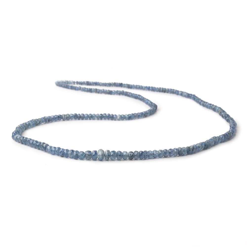 2-5.5mm Ceylon Blue Sapphire Faceted Rondelle Beads 20 inch 250 pieces