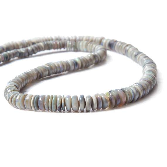 2-5mm Grey Beige Australian Opal Plain Heshi Beads 18 inch 260 pieces A
