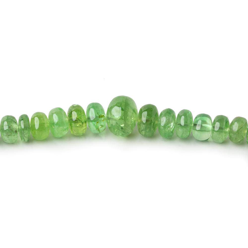 2-7mm Tsavorite Garnet plain rondelle 16 inches 250 Beads A Quality