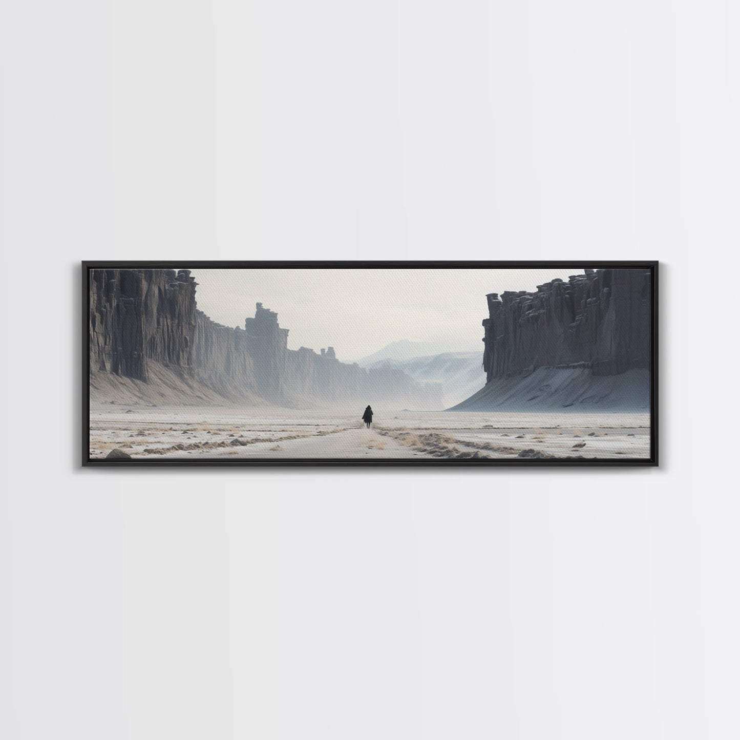 The Wanderer - Framed Canvas Print - Scifi Wall Art - Game Room Decor - Gamer Gift - Mancave Wall Art