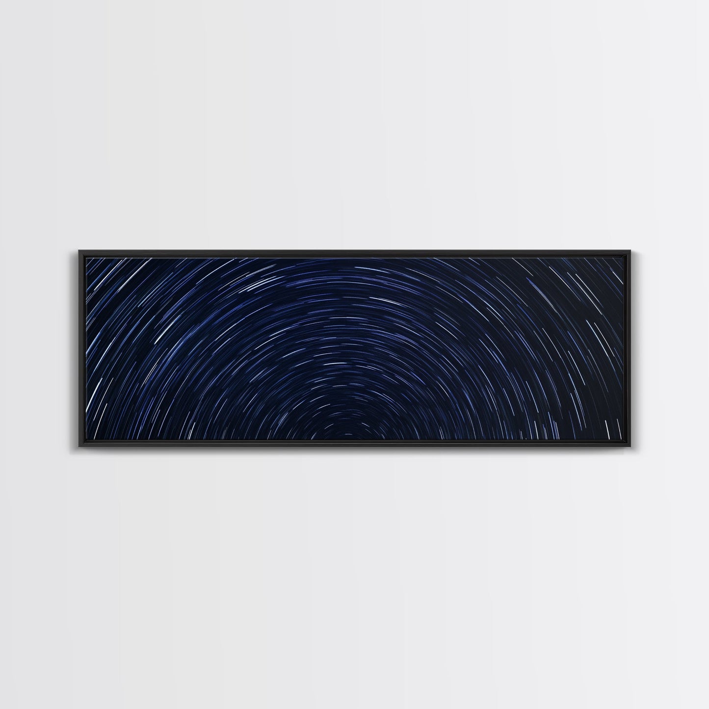 Spiral Of Stars Framed Canvas Print, Timelapse Photography Style Print, Oversized Living Room Decor