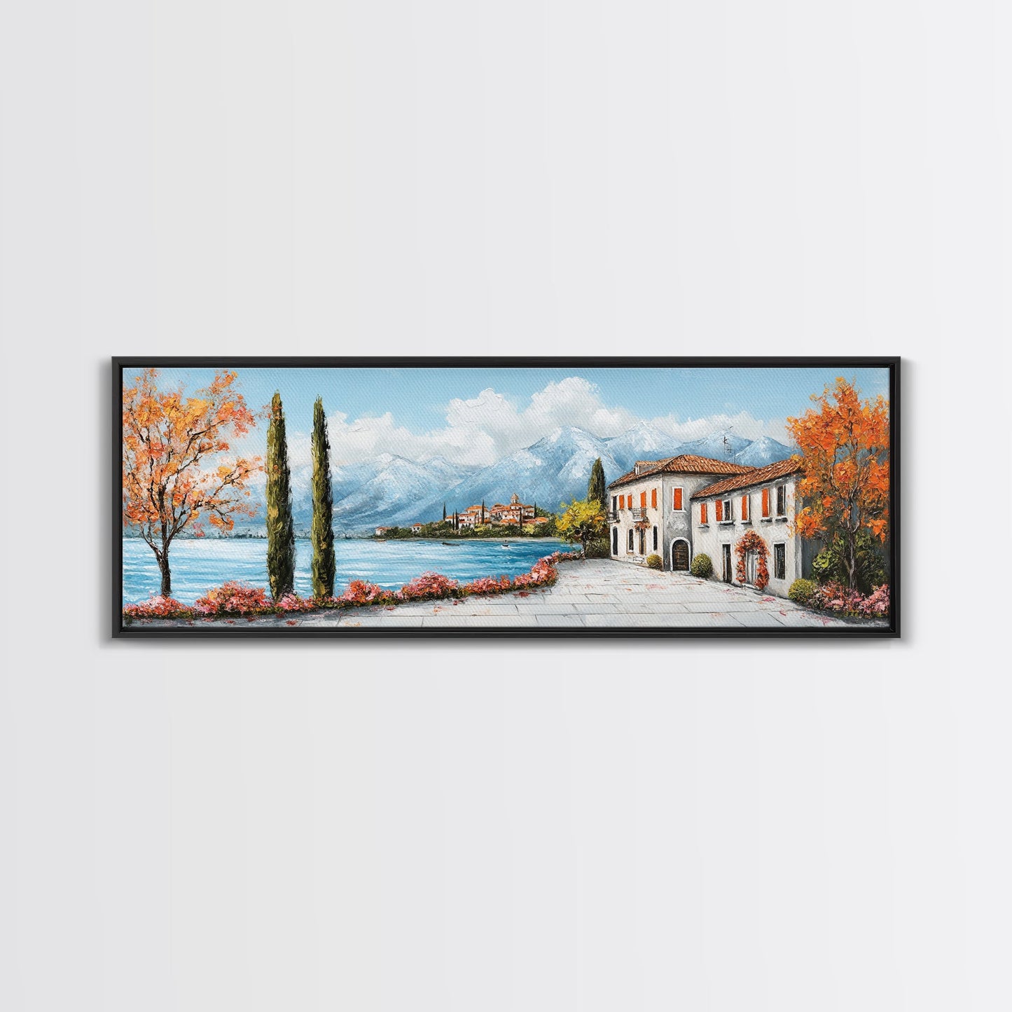 Positano Oil Painting Print, Original Art of Amalfi Coast Italy, Italian Vacation Art, European Vacation Gift Idea, Living Room Decor