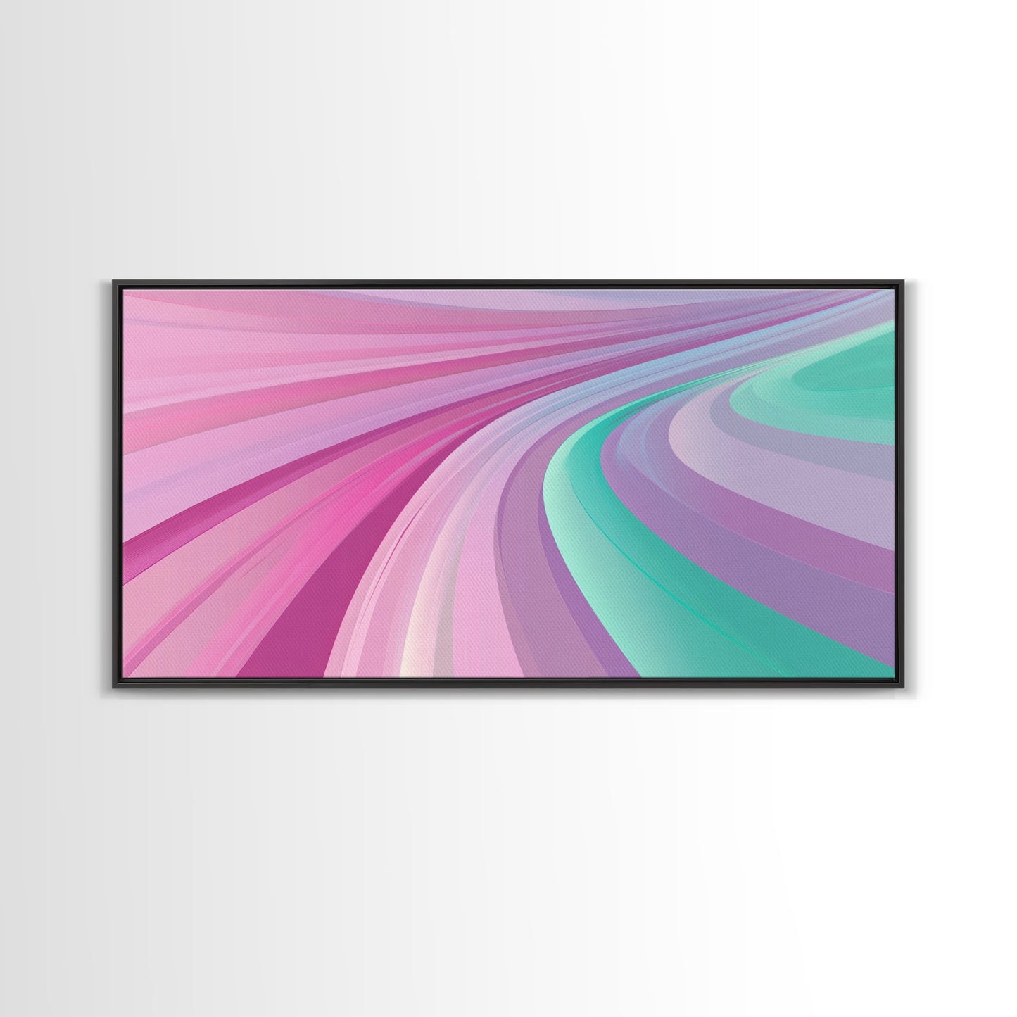 Mid-Century Modern Pastel Colors Wall Art, Turquoise and Purple