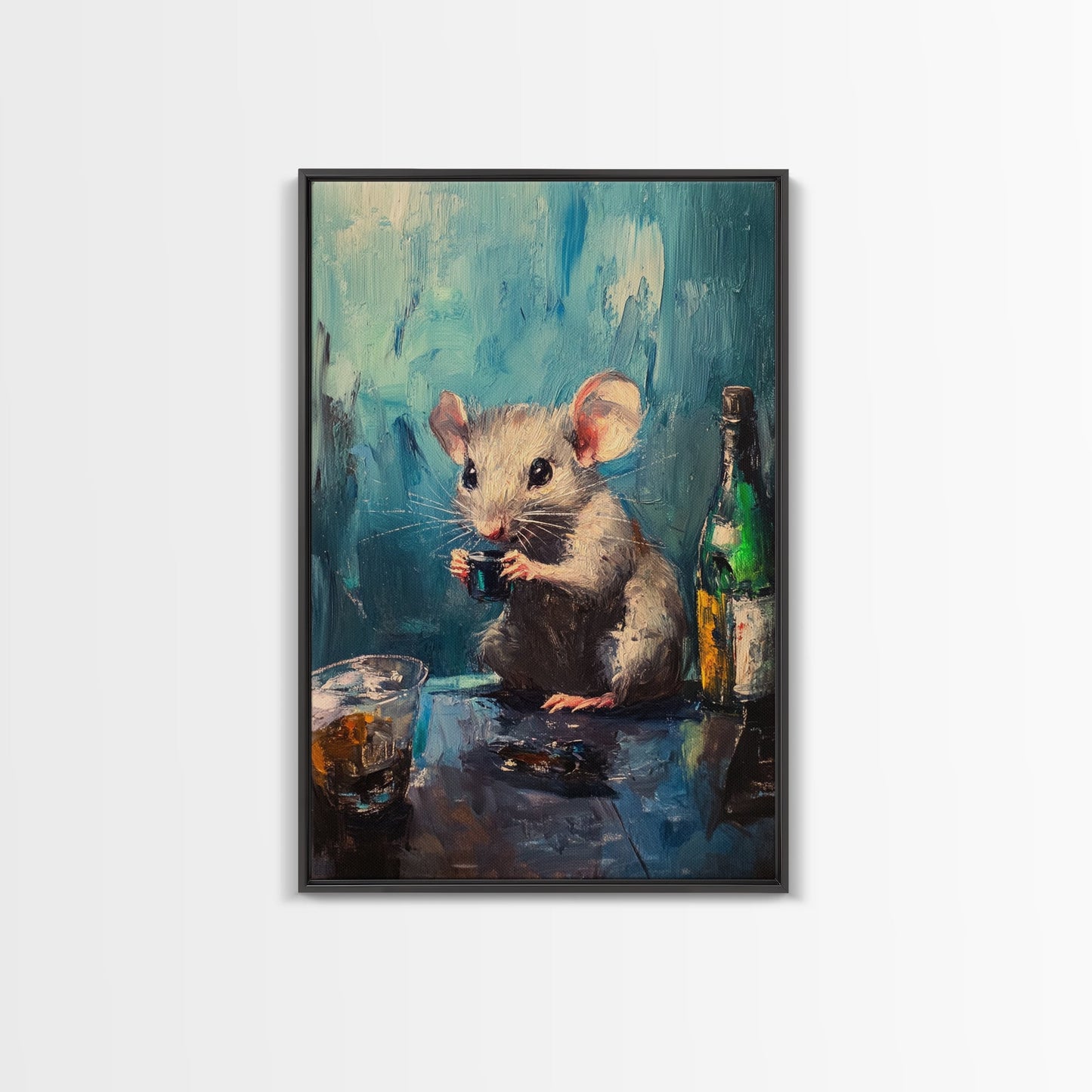 This Rat Has a Problem! Framed Canvas Print