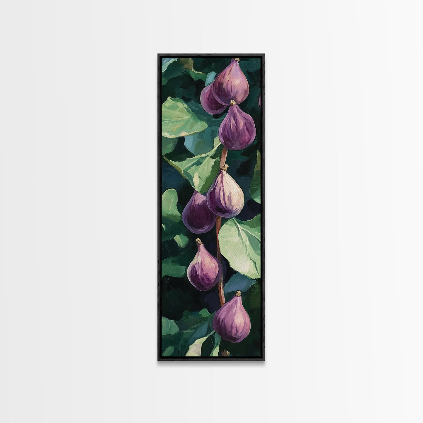 Canvas Print Figs and Leaves Painting Rustic Kitchen Art Farmhouse Decor Botanical Prints Food Review Wall Art