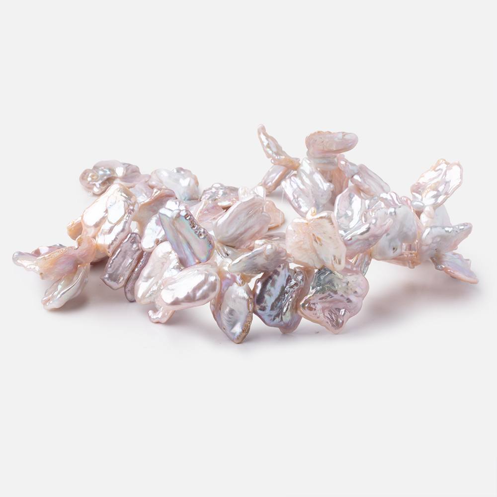 20-31mm Ballet Pink Top Drill Ultra Keshi Freshwater Pearls 16 inch 52 Beads AAA