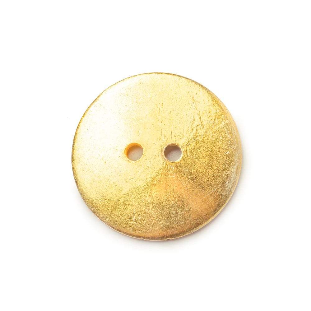 20mm 22kt plated Gold Round Button 6 pieces