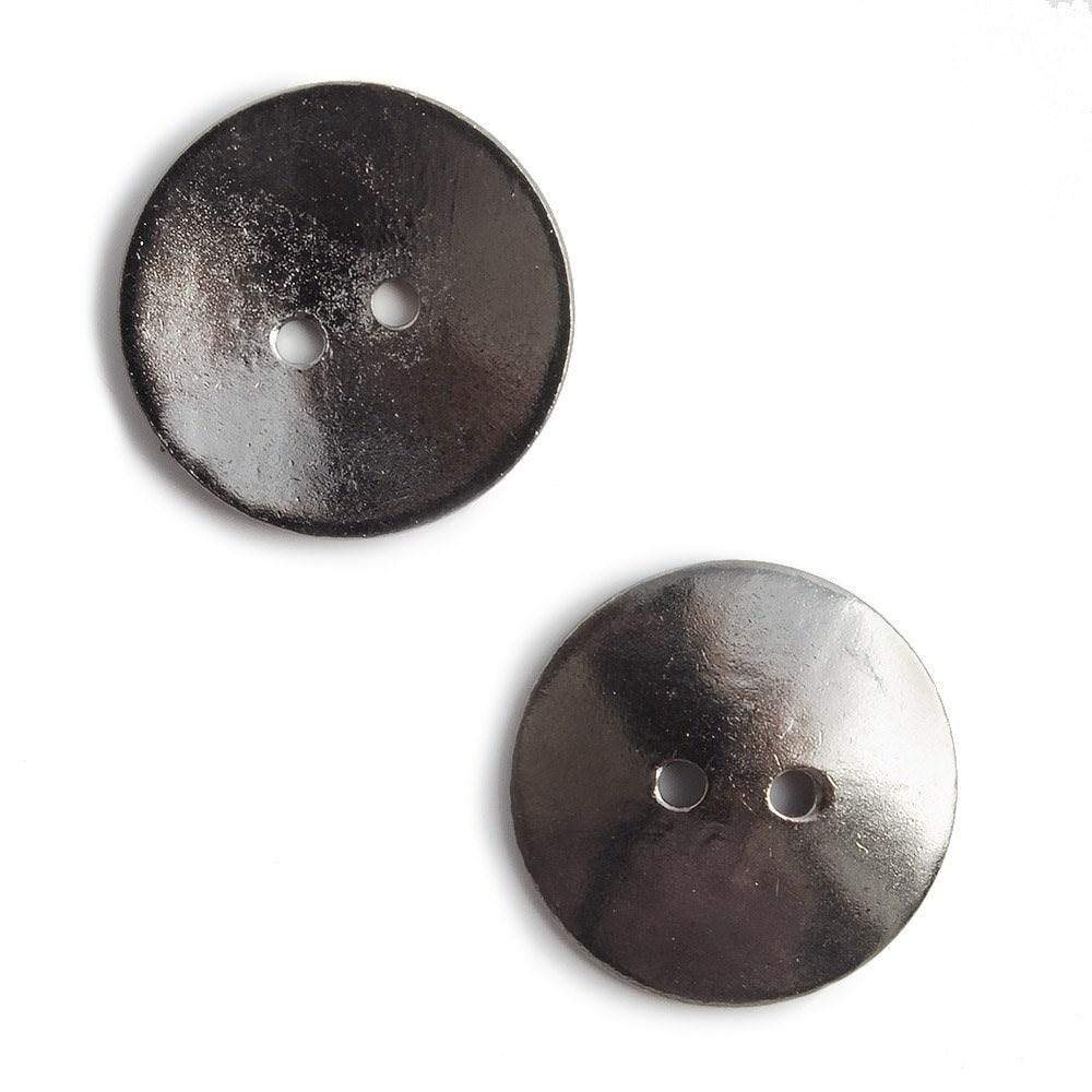20mm Black Gold Round Button, 6 pieces