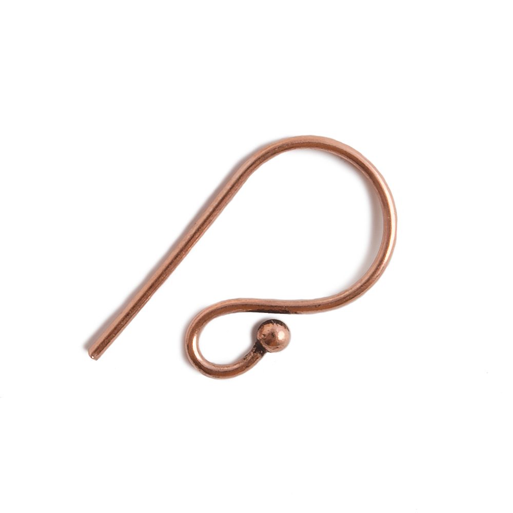 20mm Copper Fishhook Earwire with Ball, 50 pieces