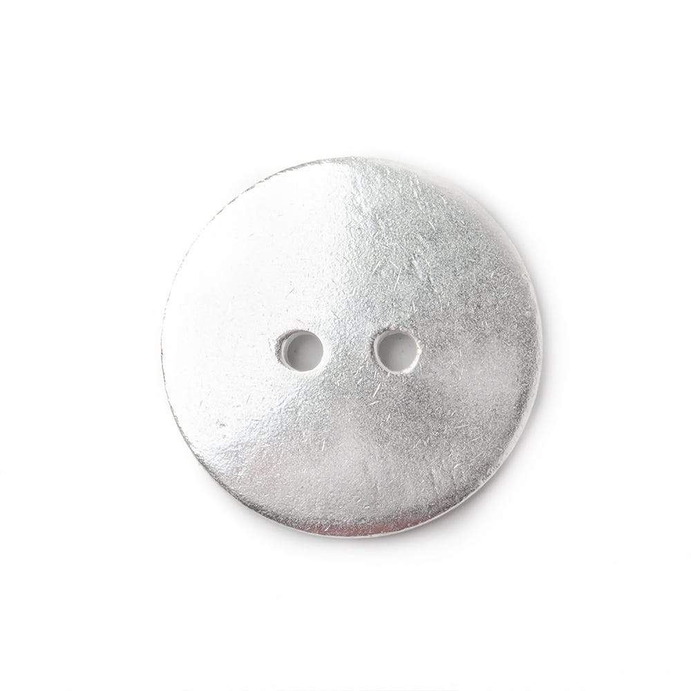 20mm Silver plated Round Button, 6 pieces