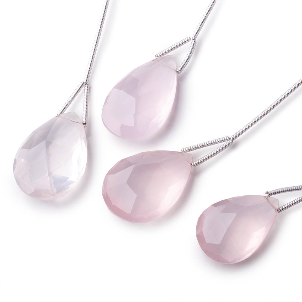 20x14-25x15mm Rose Quartz Faceted Pear Focal 1 Bead