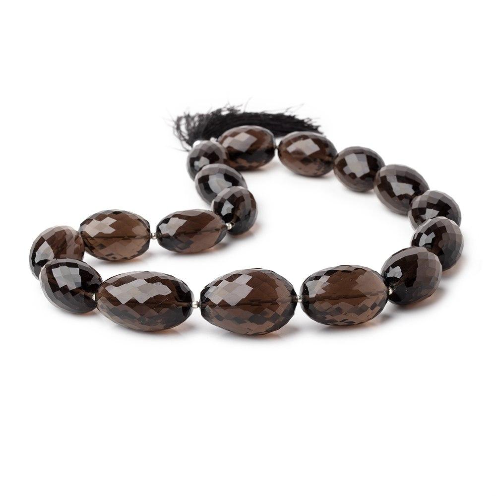 20x15-29x17mm Smoky Quartz Faceted Nugget Beads 16 inch 17 pieces