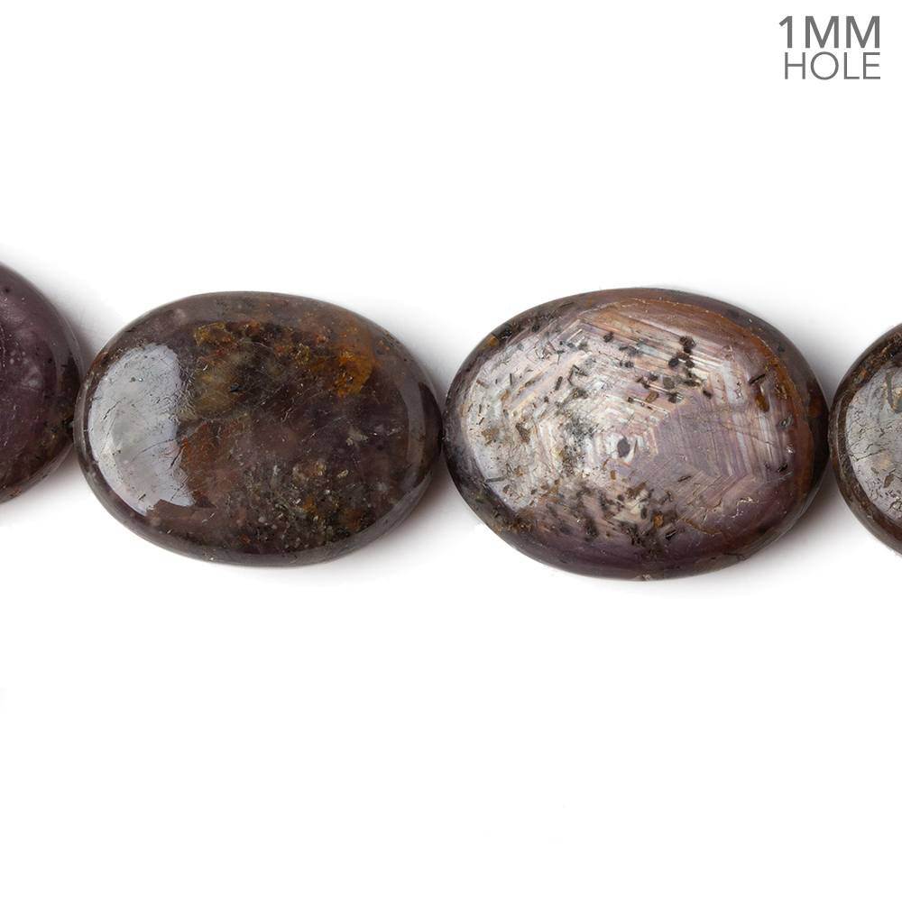 20x15mm Golden Sheen Sapphire plain oval beads 18.25 inch 23 pieces 1mmlarge hole AA