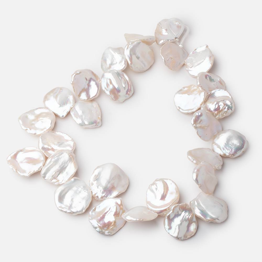 21-29mm Rosé White Ultra Keshi Freshwater Pearls 16 inch 28 Beads AAA