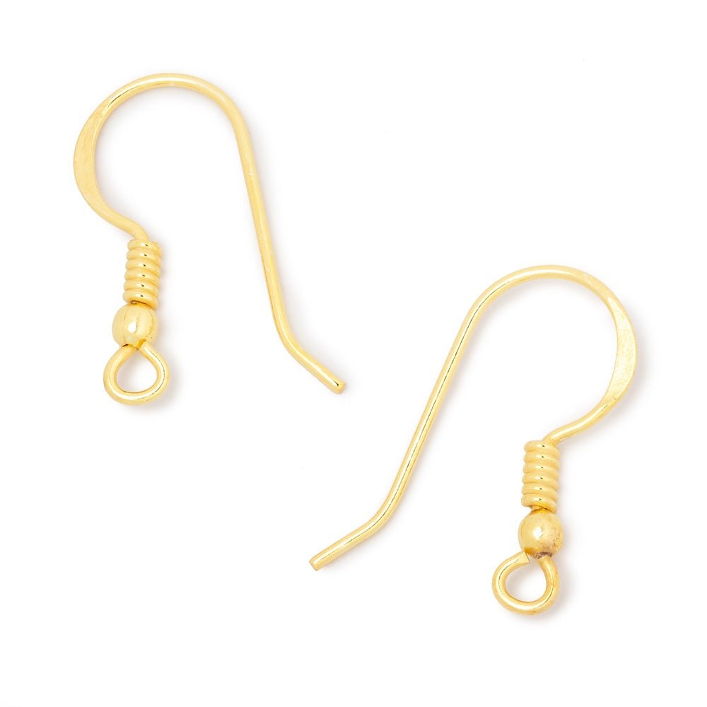 21mm Vermeil Wire Wrapped with Ball Ear Wire 10 pieces