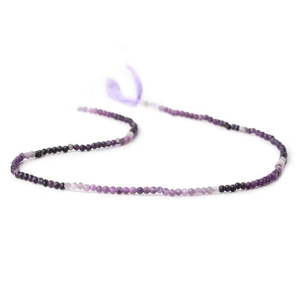 2.2mm Sugilite Micro Faceted Round Beads 12.25 inch 158 pieces AA