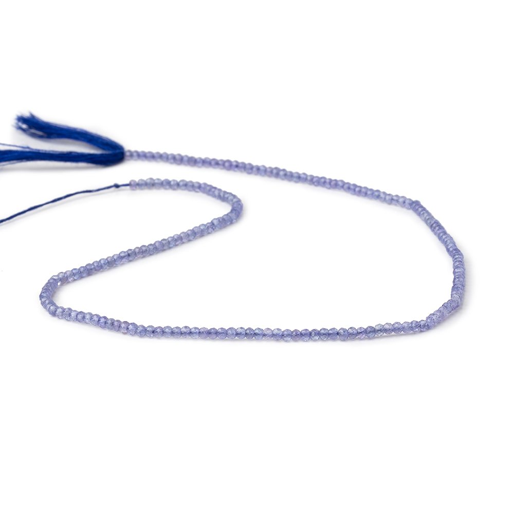 2.2mm Tanzanite Micro Faceted Rondelle Beads 12.5 inch 180 pieces AA