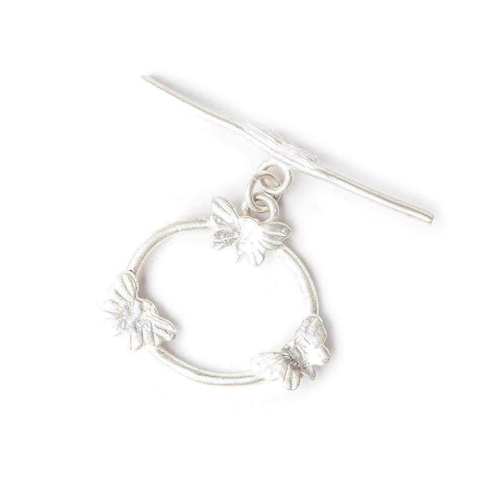22x25mm Sterling Silver Butterfly Oval Toggle Finding 1 per
