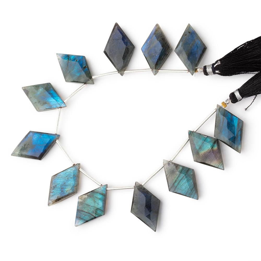 23-24mm Labradorite Faceted Kite Beads 7 inch 10 pieces