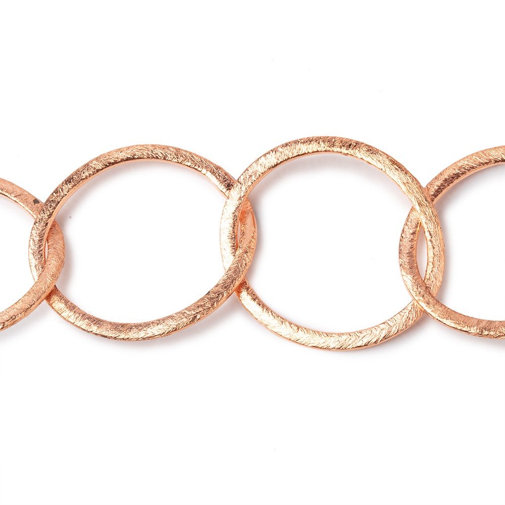23mm Copper Brushed Round Link Chain