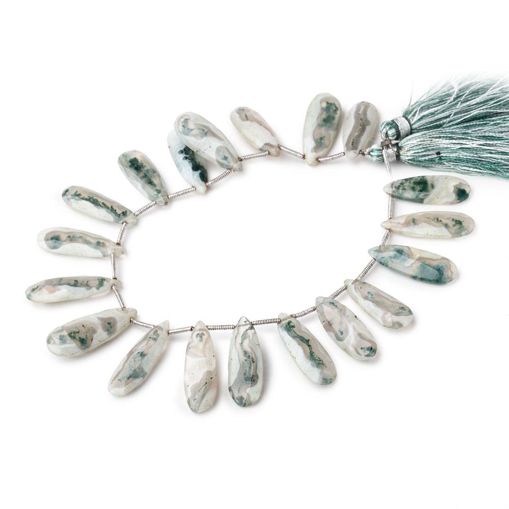 23x8-25x10mm Peacock Solar Quartz Faceted Pear Beads 8 inch 19 pieces