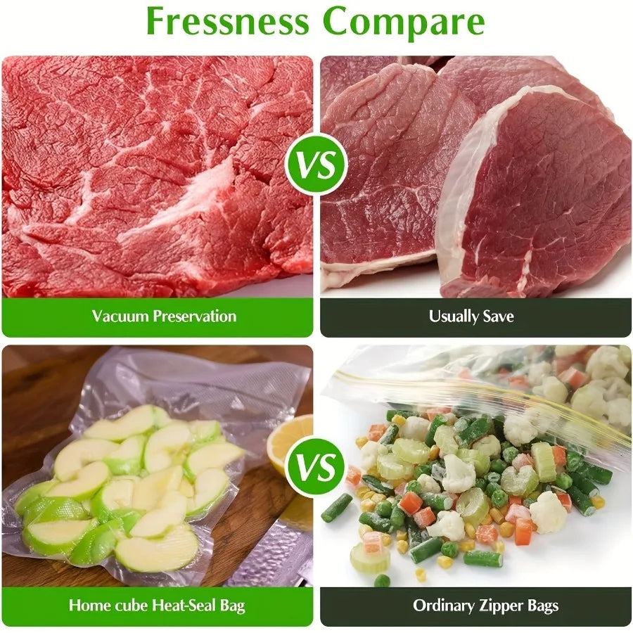 2 Pack Vacuum Sealer Bags; 8Inx16Ft Rolls Food Saver Bags for Sous Vide; BPA Free 2 Packtotal 32Ft