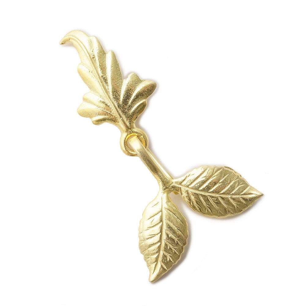 24x14mm, 20x20mm Vermeil Nature Leaves Clasp 1 piece