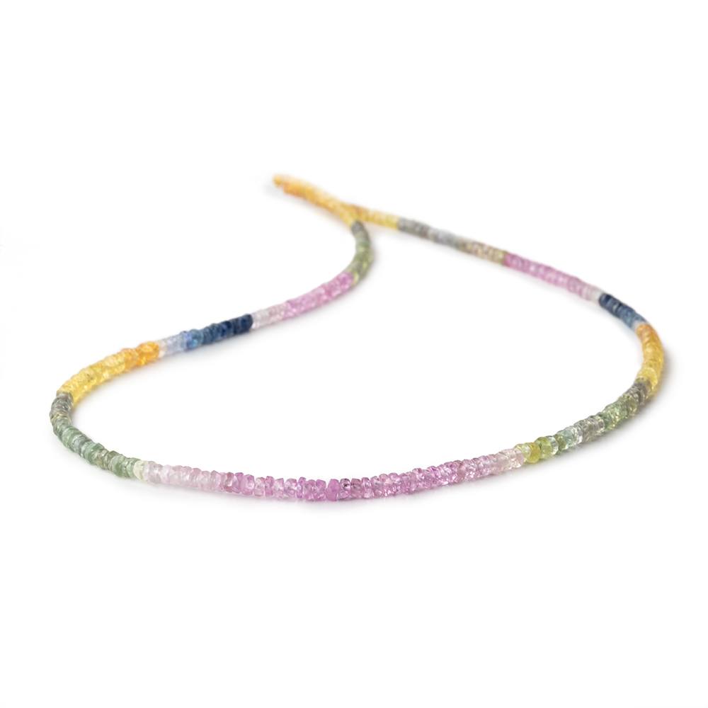 2.5-3.5mm Multi Color Sapphire Faceted Rondelle Beads 15 inch 268 pieces