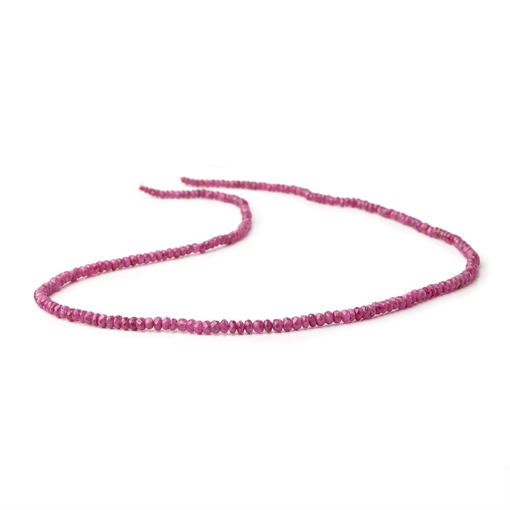 2.5-3.5mm Ruby Faceted Rondelle Beads 16.5 inch 210 pieces