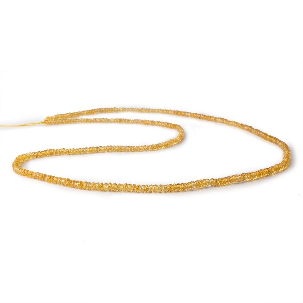 2.5-3.5mm Songea Yellow Sapphire faceted rondelles 22 inches AA