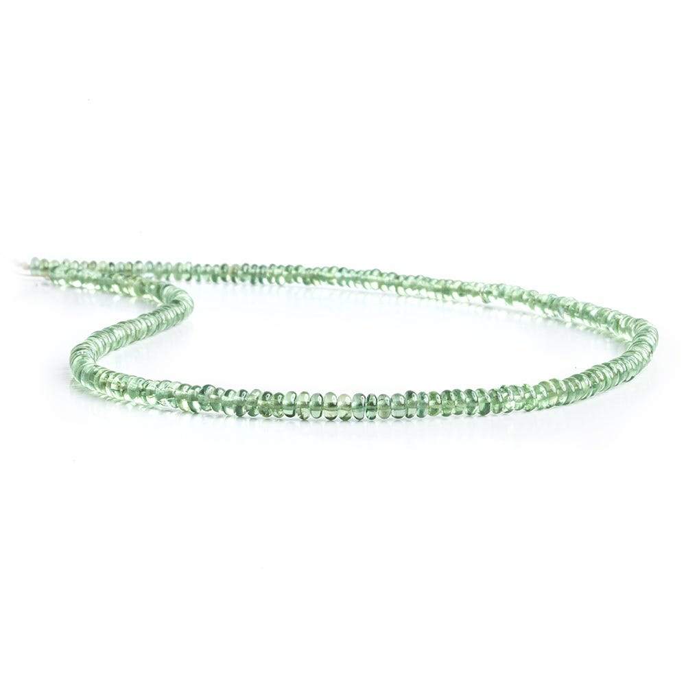 2.5-3mm Green Apatite plain rondelle 13 inch 172 Beads