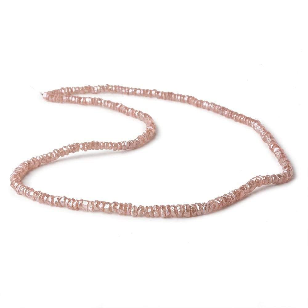 2.5-3mm Metallic Pink Topaz Faceted Rondelle Beads 250 beads 16 inch