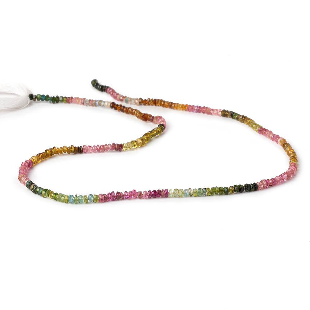 2.5-3mm Multi Color Tourmaline Faceted Rondelle Beads 14.5 inch 220 pieces
