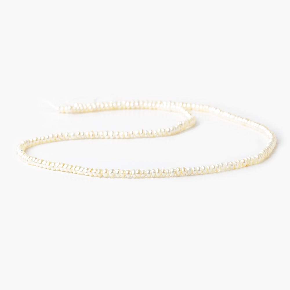 2.5-3mm Off White Center Drilled Button Freshwater Pearl 250 pieces