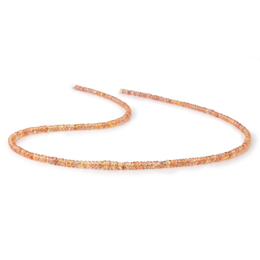 2.5-4mm Reddish Orange Sapphire Faceted Rondelle Beads 17 inch 272 pieces