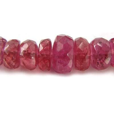 2.5-4mm Ruby Faceted Rondelles 16 inch 207 pieces